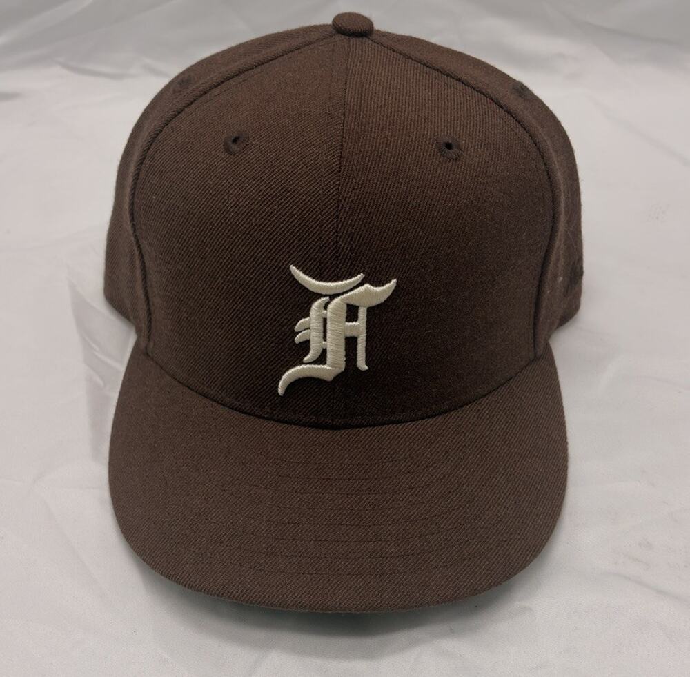 Fear of God Essentials New Era MLB Wool Fitted Hat Size 7 3/8 Brown